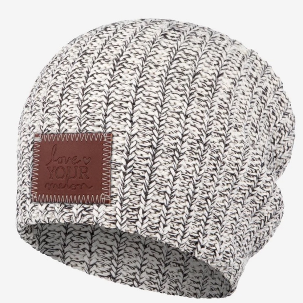 Love Your Melon Gray Speckled Knit Beanie